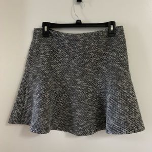 Loft, Black and white, flare out, mini skirt